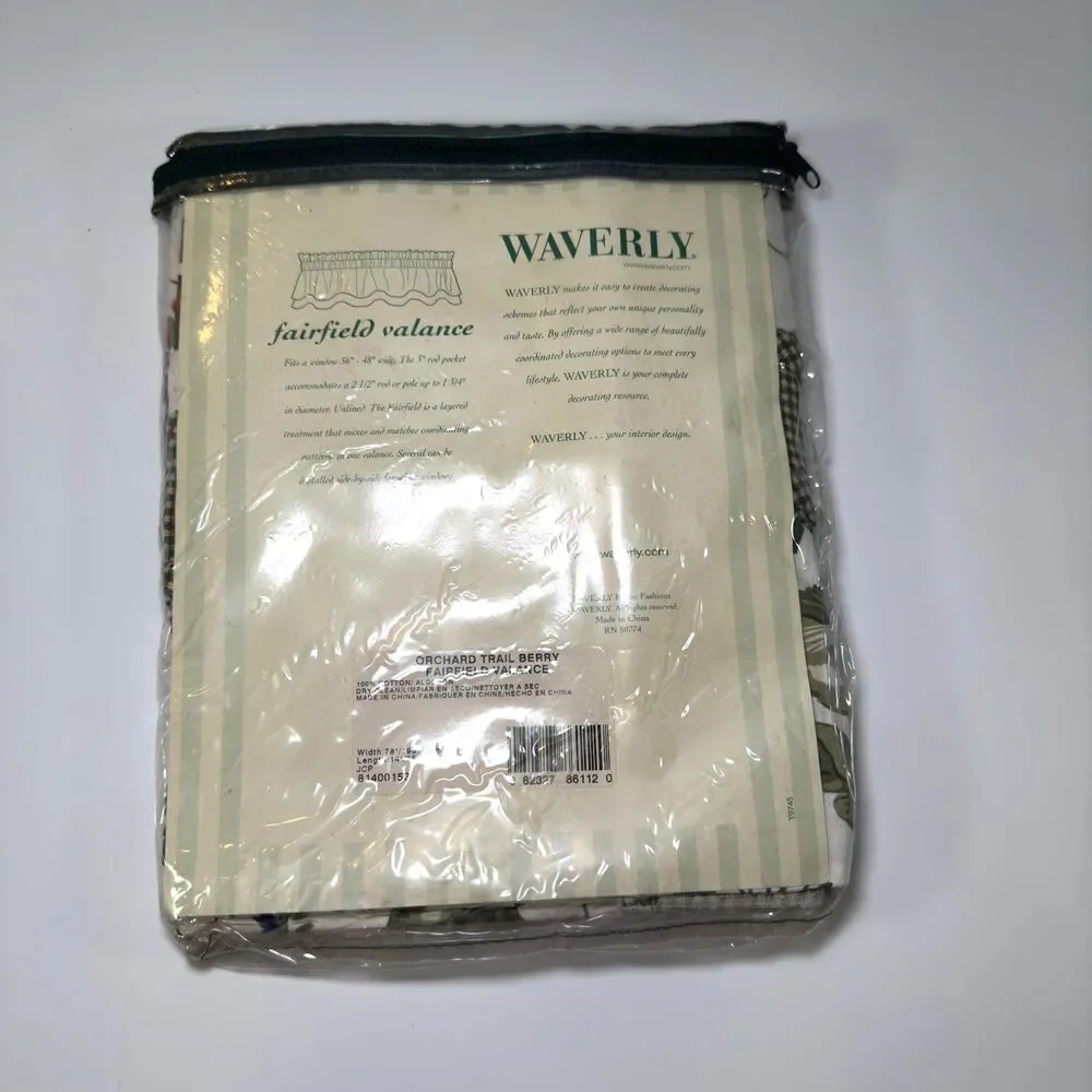 Waverly Fairfield Valance Orchard Trail Berry 78
